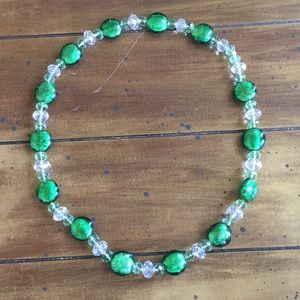 Glass bead necklace.